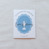 Custom Boys First Holy Communion Card