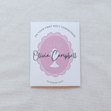Custom Girls First Holy Communion Card