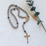 Saint Benedict Stainless Steel Gold Rosary