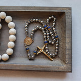 Saint Benedict Stainless Steel Gold Rosary