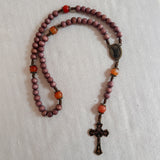 Saint Michael Brown and Carnelian Rosary