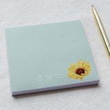 Ad majorem Dei gloriam Sunflower Handmade Notepad - 4x4