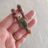 Saint Michael Brown and Carnelian Rosary