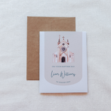 Custom Baptism Card Watercolor Church