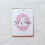Custom Girls Baptism Card