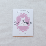 Custom Girls Baptism Card