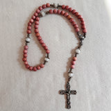 Communion Cup Orange Wood and Moonstone Rosary