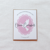 Custom Girls Confirmation Card