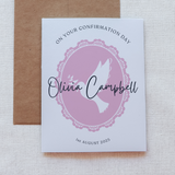 Custom Girls Confirmation Card