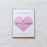 Custom Girls Baptism Card