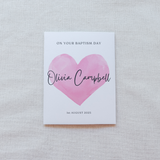 Custom Girls Baptism Card