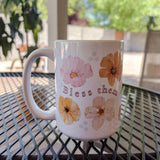 Bless Them, Change Me Floral Coffee Mug