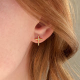 Simple Cross Stud Earrings