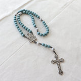 Pieta Jesus and Mary Blue and Howlite Rosary