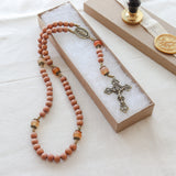 Our Lady of Guadalupe Bronze and Carnelian Rosary