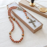 Our Lady of Guadalupe Bronze and Carnelian Rosary