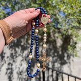 Mother Teresa Blue and White Calcutta Stone Rosary