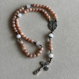 Our Lady of Guadalupe Peach Stone Rosary
