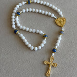 Miraculous Medal Moonstone Rosary