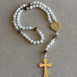 Miraculous Medal Moonstone Rosary