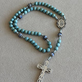 Miraculous Medal Blue Rosary