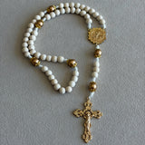 Madonna and Child Sunflower Wood Rosary
