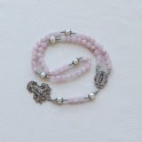 Our Lady of Guadalupe Rose Quartz and Pearl Rosary