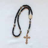 Saint Benedict Black and Gold Rosary