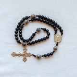 Saint Benedict Black and Gold Rosary