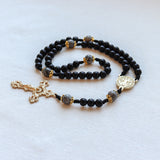 Saint Benedict Black and Gold Rosary
