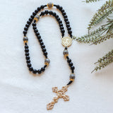 Saint Benedict Black and Gold Rosary