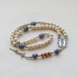 Our Lady of Guadalupe Recycled Blue Glass Rosary