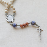 Our Lady of Guadalupe Recycled Blue Glass Rosary