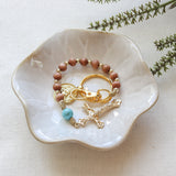 Decade Rosary Keychain with Rosewood and Turquoise