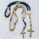 Mother Teresa Blue and White Calcutta Stone Rosary