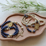 Mother Teresa Blue and White Calcutta Stone Rosary