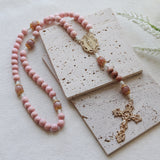 Our Lady of Guadalupe Pink and Rosewood Rosary