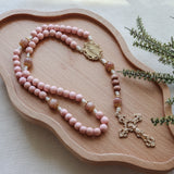 Our Lady of Guadalupe Pink and Rosewood Rosary