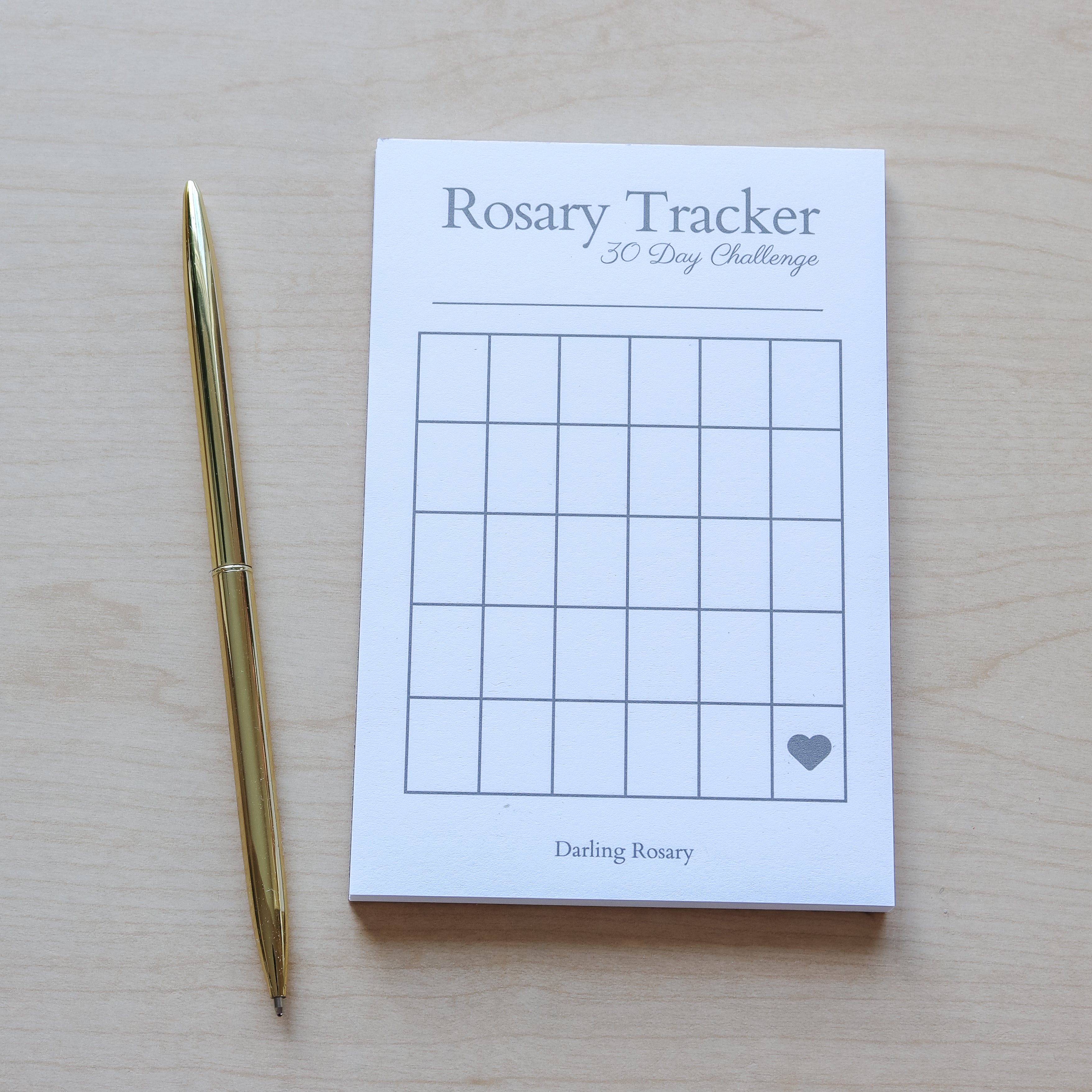 Rosary Prayer Tracker Handmade Notepad