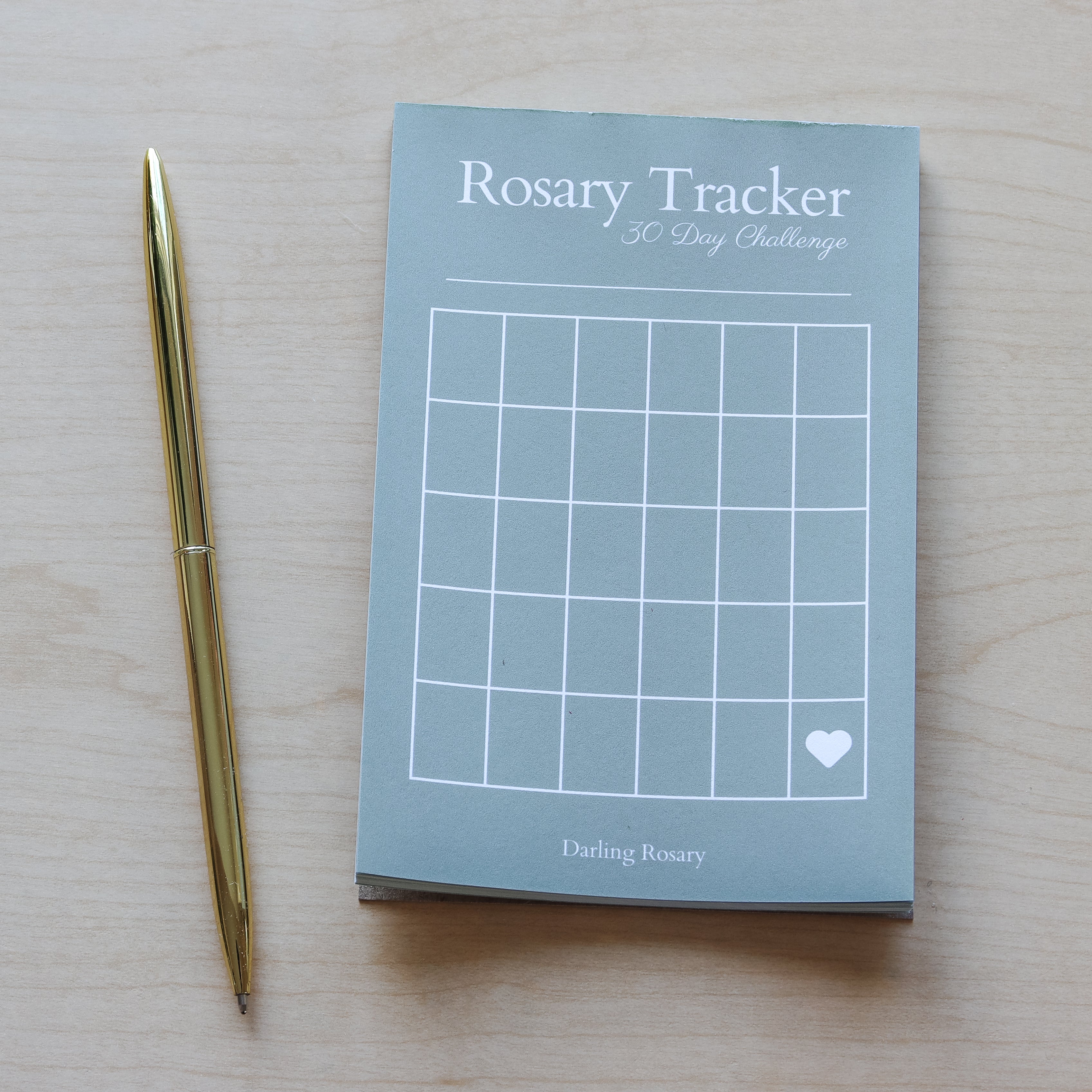 Rosary Prayer Tracker Handmade Notepad