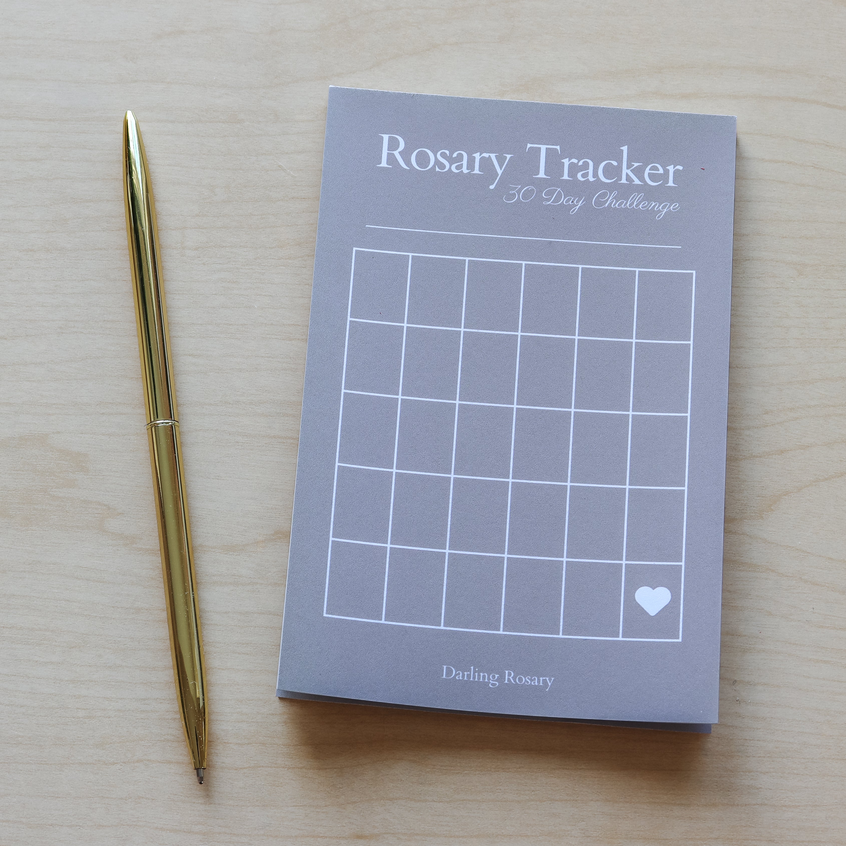 Rosary Prayer Tracker Handmade Notepad