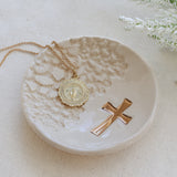 Fleur di Lis Miraculous Medal Necklace