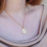 Fleur di Lis Miraculous Medal Necklace