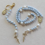 Mary's Mantle Rosary Keychain