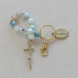 Sea of Galilee Rosary Keychain