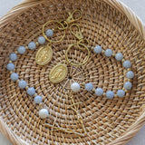 Mary's Mantle Rosary Keychain