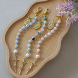 Lily of the Valley Rosary Keychain