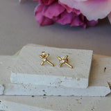 Simple Cross Stud Earrings