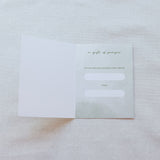 White Spiritual Bouquet Prayer Card