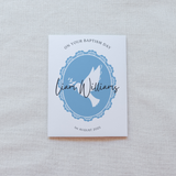 Custom Boys Baptism Card